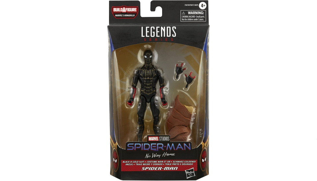 Marvel Legends Spider-Man Black & Gold Suit Damaged Box