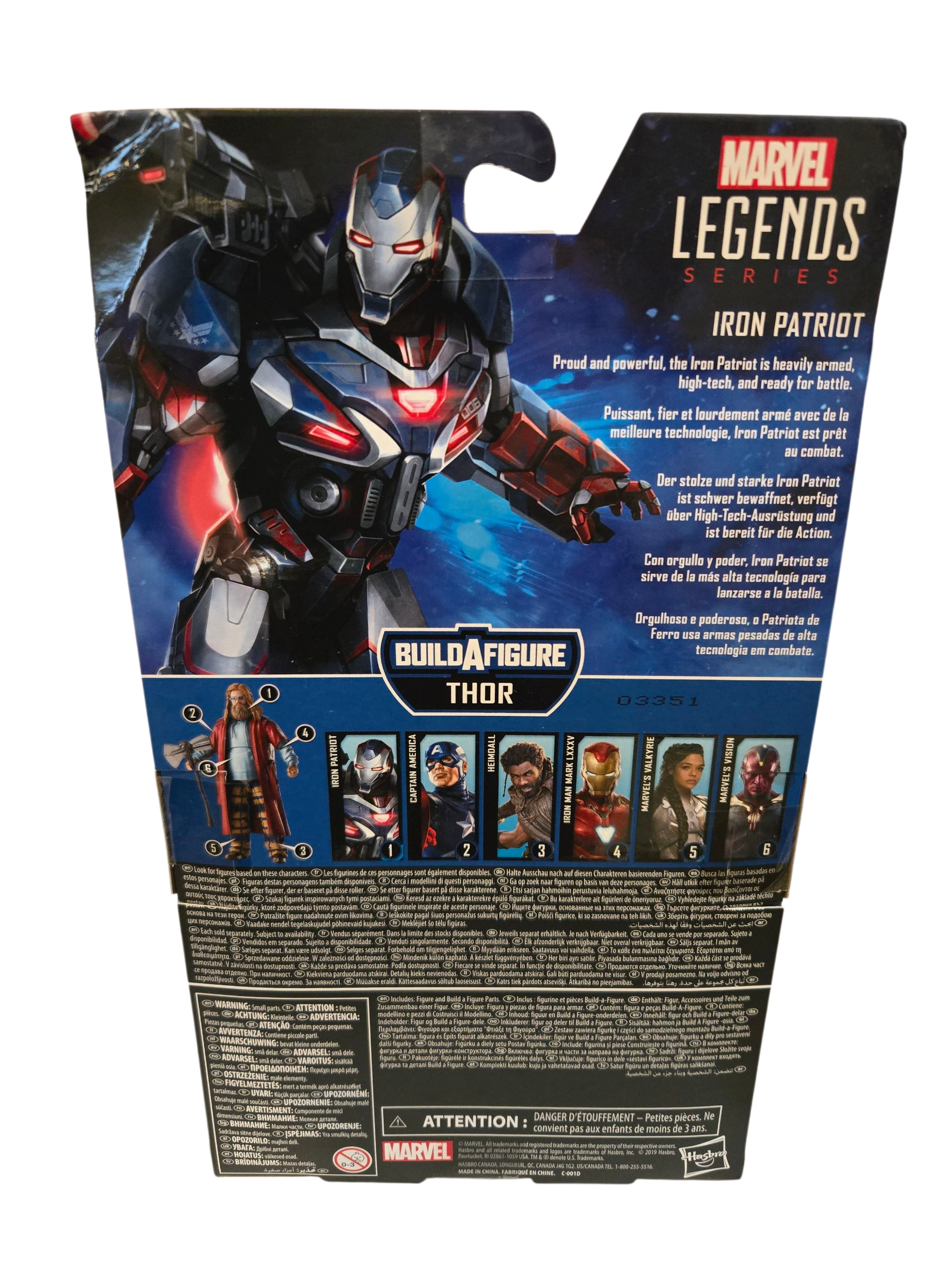 Marvel Legends Iron Patriot Damaged Box